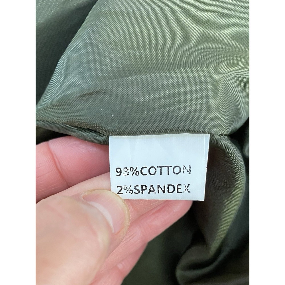 LD Kasild Men's S Olive Green Full Zip Military Lined Cotton Bomber Army Jacket - Picture 8 of 11